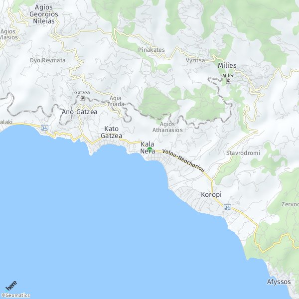 HERE Map of Καλά Νερά, Ελλάδα